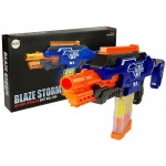 Puška na batérie s penovými nábojmi - modro-oranžová